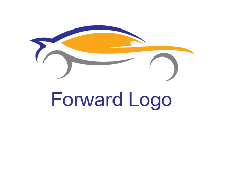 abstract fast car logo