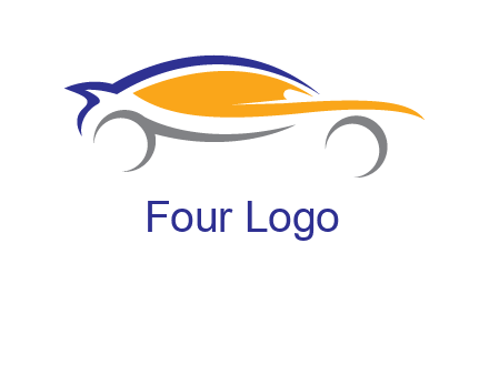 abstract fast car logo
