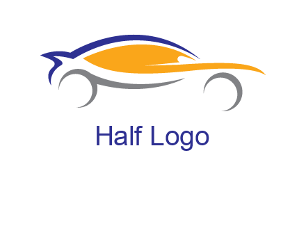 abstract fast car logo