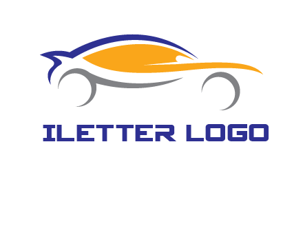 abstract fast car logo