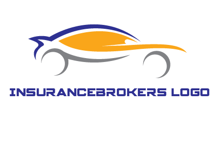 abstract fast car logo