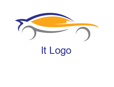 abstract fast car logo