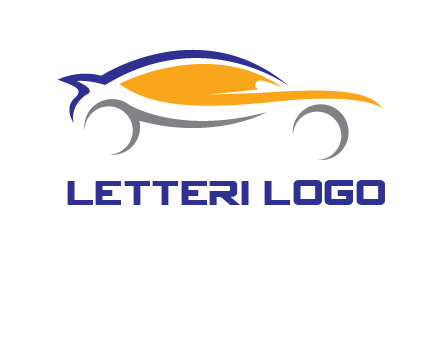 abstract fast car logo