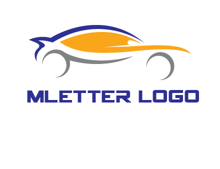 abstract fast car logo
