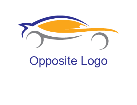 abstract fast car logo