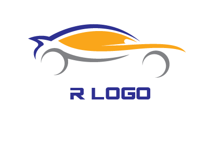 abstract fast car logo