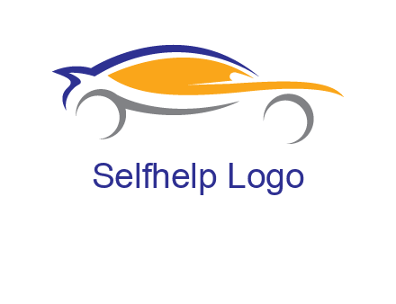 abstract fast car logo