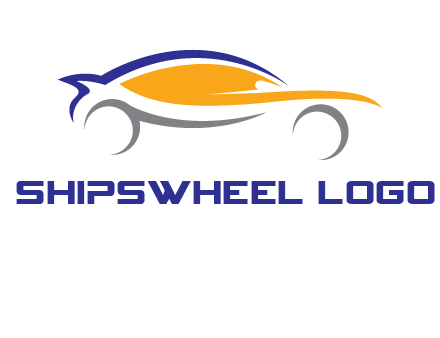 abstract fast car logo