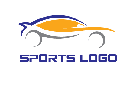 abstract fast car logo