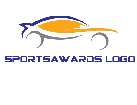 abstract fast car logo