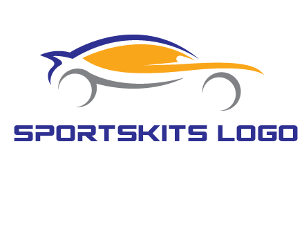 abstract fast car logo