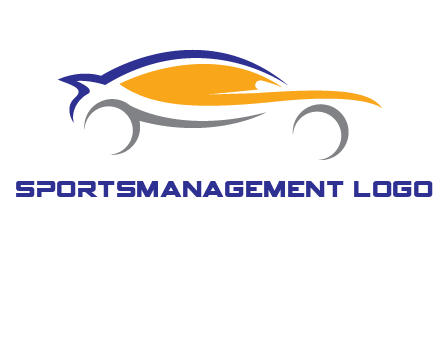 abstract fast car logo