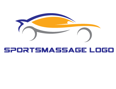 abstract fast car logo