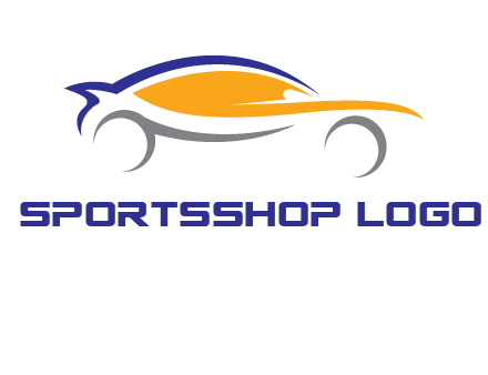 abstract fast car logo