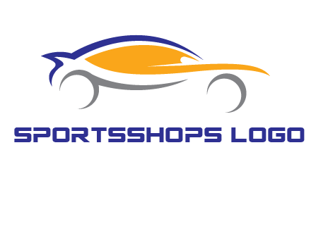 abstract fast car logo
