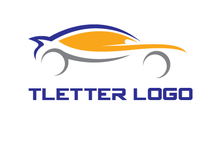 abstract fast car logo