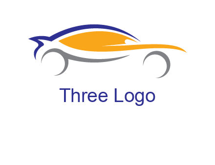 abstract fast car logo