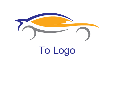 abstract fast car logo