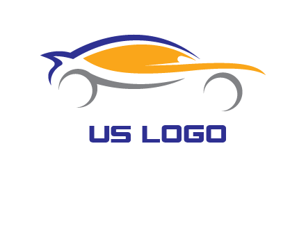 abstract fast car logo