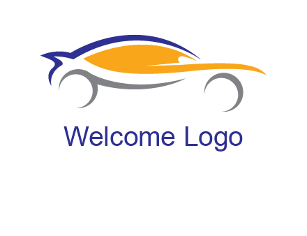 abstract fast car logo