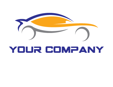 abstract fast car logo