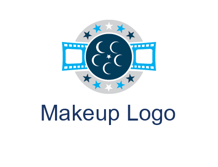 film reel inside the circle with stars logo