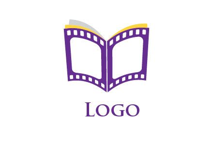 book of film reel logo