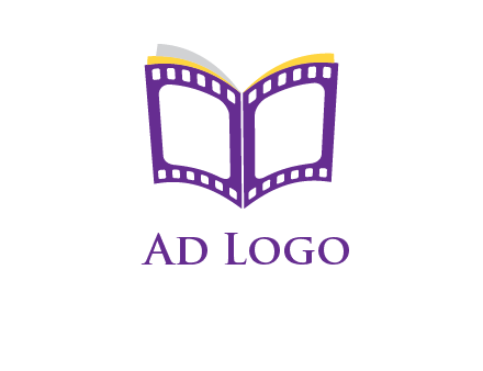 book of film reel logo