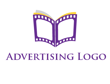 book of film reel logo
