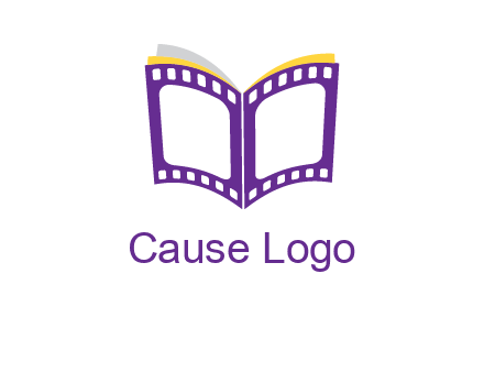 book of film reel logo