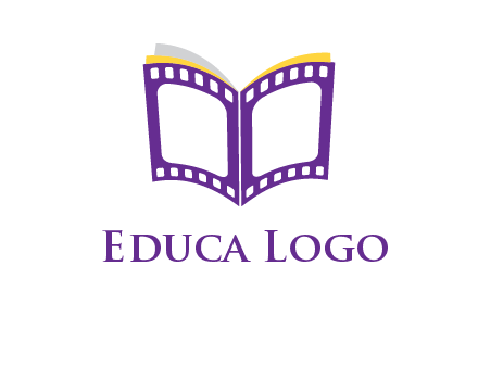 book of film reel logo