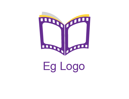 book of film reel logo
