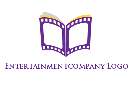 book of film reel logo