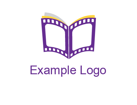 book of film reel logo
