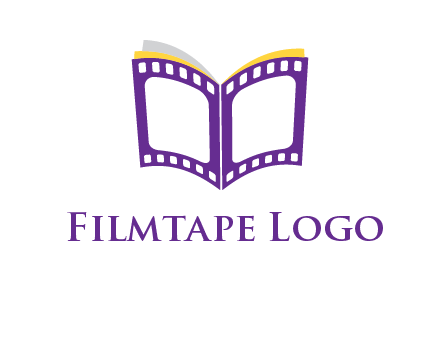 book of film reel logo