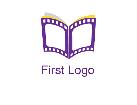 book of film reel logo