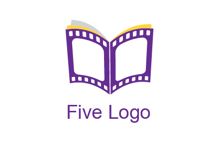 book of film reel logo