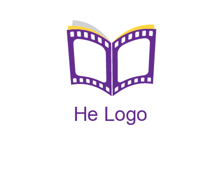 book of film reel logo
