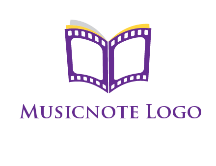 book of film reel logo