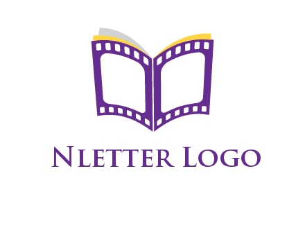 book of film reel logo