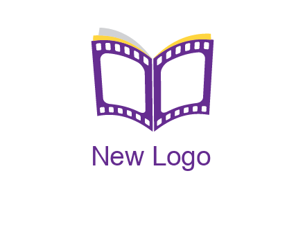 book of film reel logo