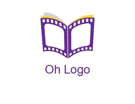 book of film reel logo