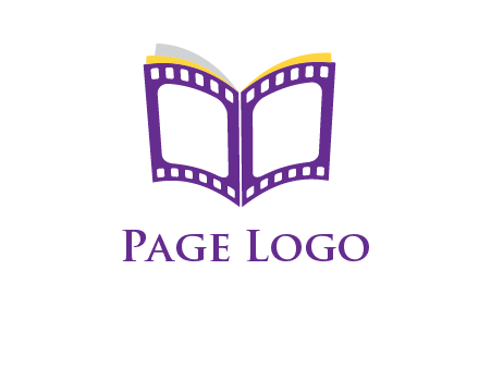 book of film reel logo