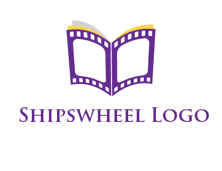 book of film reel logo