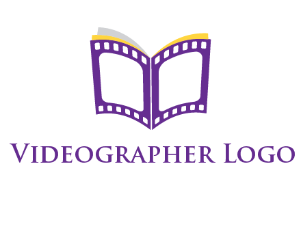 book of film reel logo
