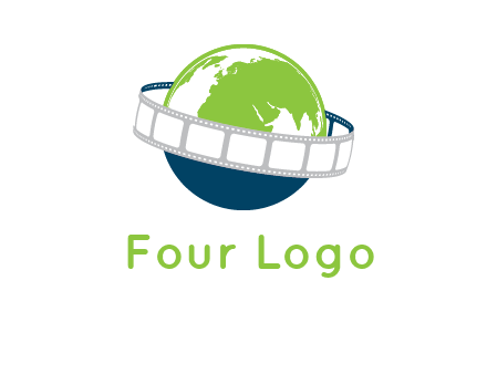 film reel around the globe logo