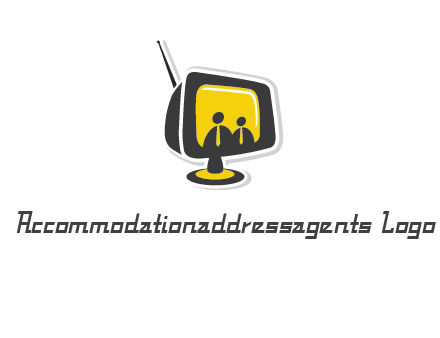 two abstract person inside the TV logo