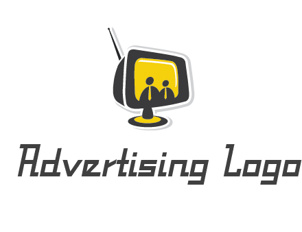 two abstract person inside the TV logo