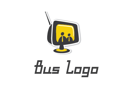 two abstract person inside the TV logo