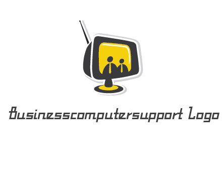 two abstract person inside the TV logo